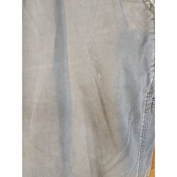 Carhartt Mens Cargo Pocket Carpenter Work Green Canvas Pants SZ 44 x 30 - Picture 4 of 12